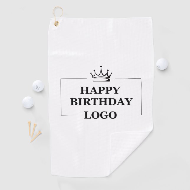 Custom Birthday Template Personalize Gift Design Golfhandtuch (Insitu)
