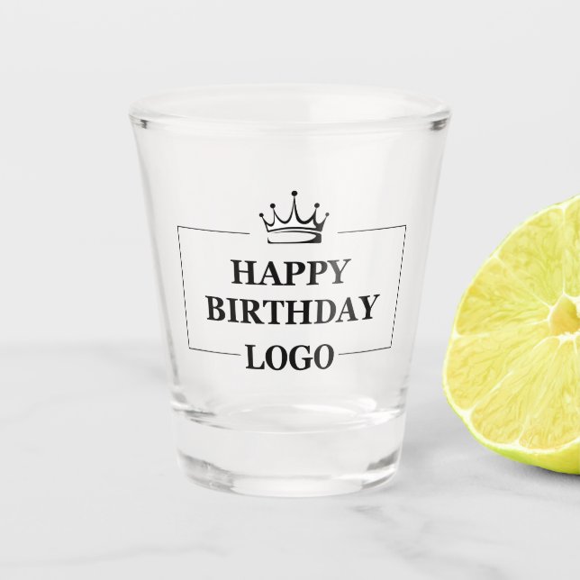 Custom Birthday Template Personalize Gift Design Schnapsglas (Vorderseite)