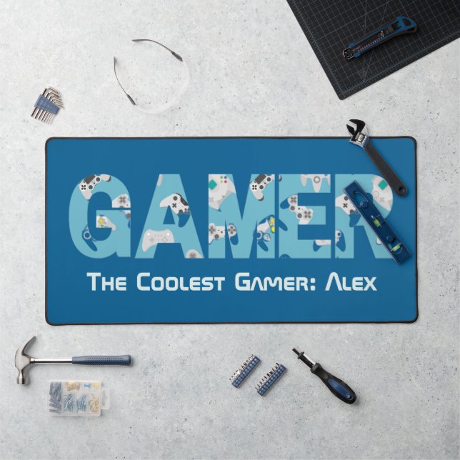 Custom Birthday Vatertag Geschenke für Gamer Schreibtischunterlage (Arbeitsplatz)