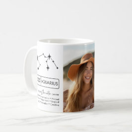 Custom Birthday - Zodiac Aquarius - Name Foto Kaffeetasse