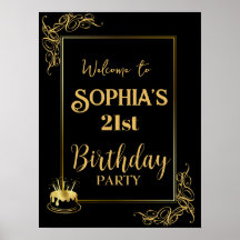 Custom Black and Gold Birthday