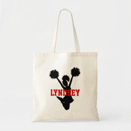 Custom Black and Red Cheerleader Tote Bag Tragetasche