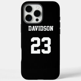 Custom Black and White Jersey iPhone 16 Pro Max Hülle