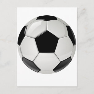 Custom Black and White Soccer Ball Postkarte