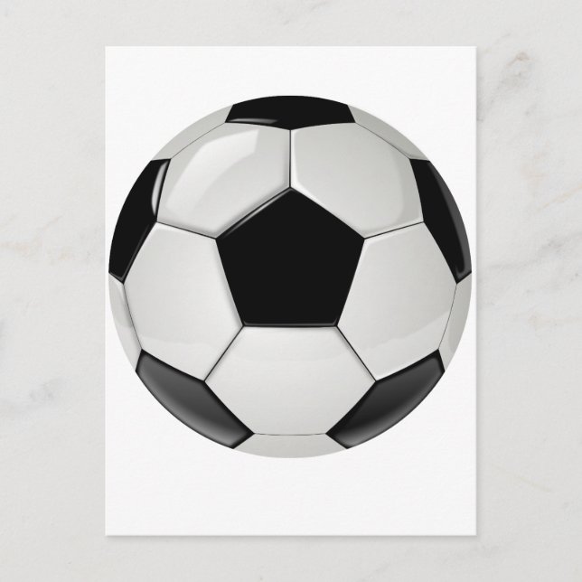 Custom Black and White Soccer Ball Postkarte (Vorderseite)