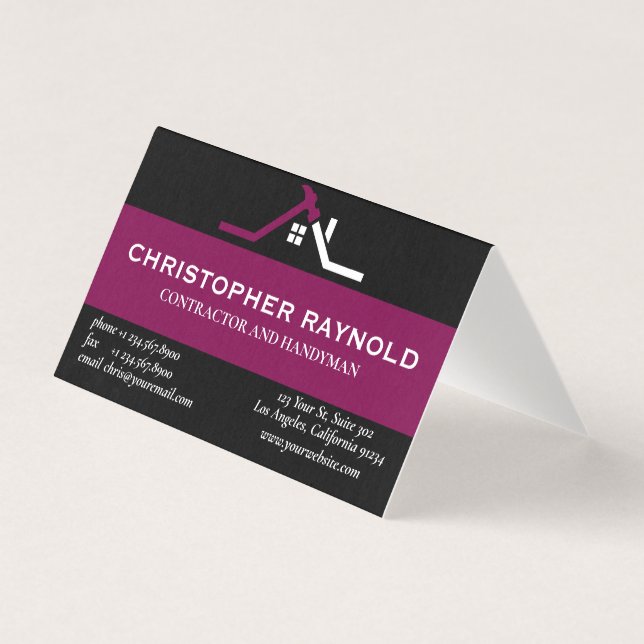 Custom Black and Wine Home Building Construction (Vorderseite)