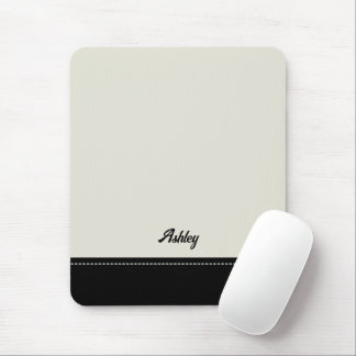 Custom black beige personalized preppy stylish mousepad