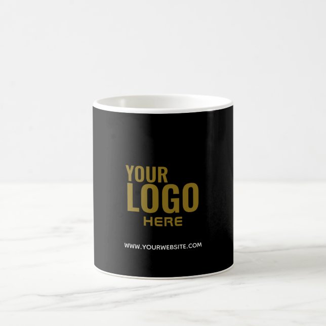 Custom Black business logo coffee mug Kaffeetasse (Mittel)
