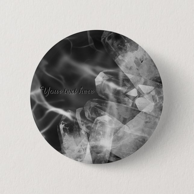 Custom black crystal badge  button (Vorderseite)