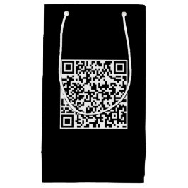 Custom Black Gift Bag mit QR Code Kleine Geschenktüte