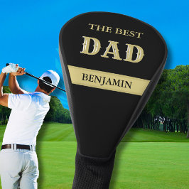 Custom Black Gold Personalisiert BEST VATER Name Golf Headcover