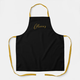 Custom Black Gold Personalisiert Restaurant Cateri Schürze
