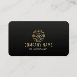 Custom Black + Gold Zuhause Gebäude Construction L Visitenkarte