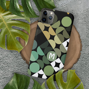 Custom Black Green Aquamarin Blue Retro Art Muster Case-Mate iPhone Hülle