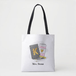 Custom Black Kindergarten Lehrer Wertschätzung Tasche