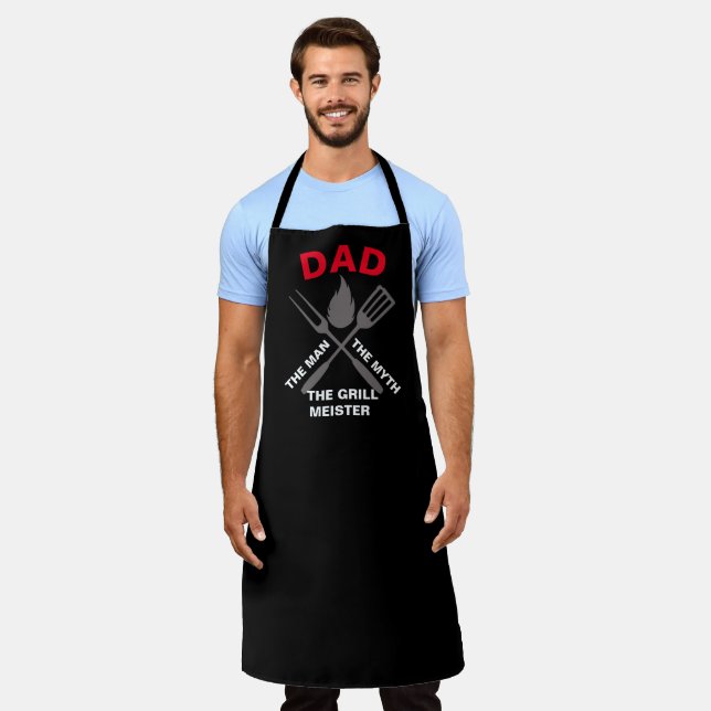 Custom Black Koch Personalisierter Vater #FATHERSD Schürze (Getragen)