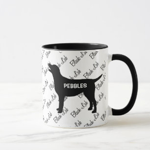 CUSTOM Black Lab Silhouette Tasse