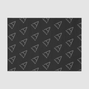 Custom Black Modern Monogram Seidenpapier