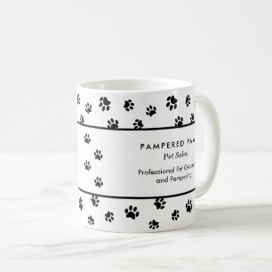 Custom Black Paw druckt Beruflich Pet Salon Kaffeetasse