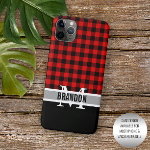 Custom Black Red Buffalo Lumberjack Kariertes Must iPhone 16 Pro Max Hülle