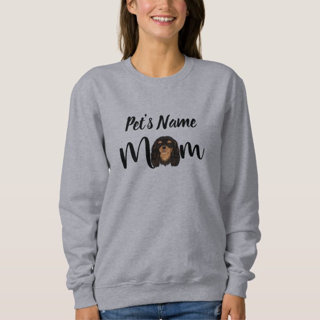 Custom Black und Tan Cavalier King Charles  Sweatshirt (Vorderseite)