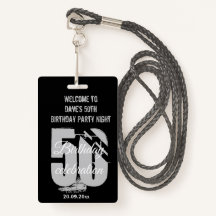 Custom Black VIP Pass Geburtstagsparty Einladung