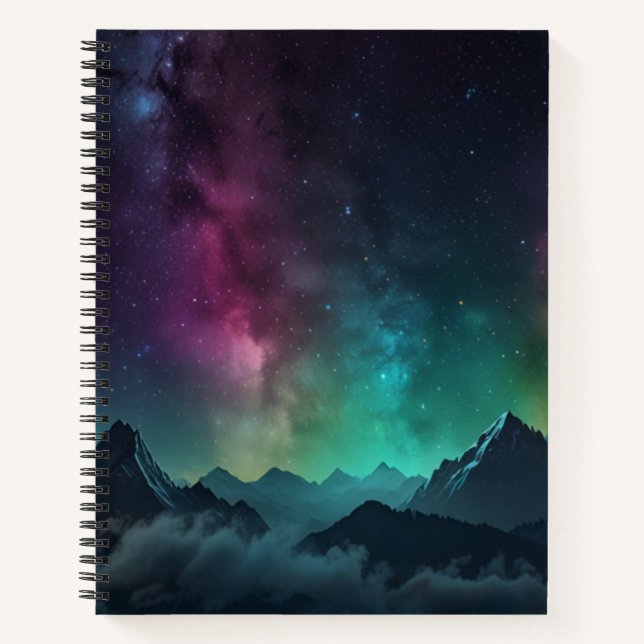 Custom Black & White Monogram Sketchbook Notizbuch (Vorderseite)