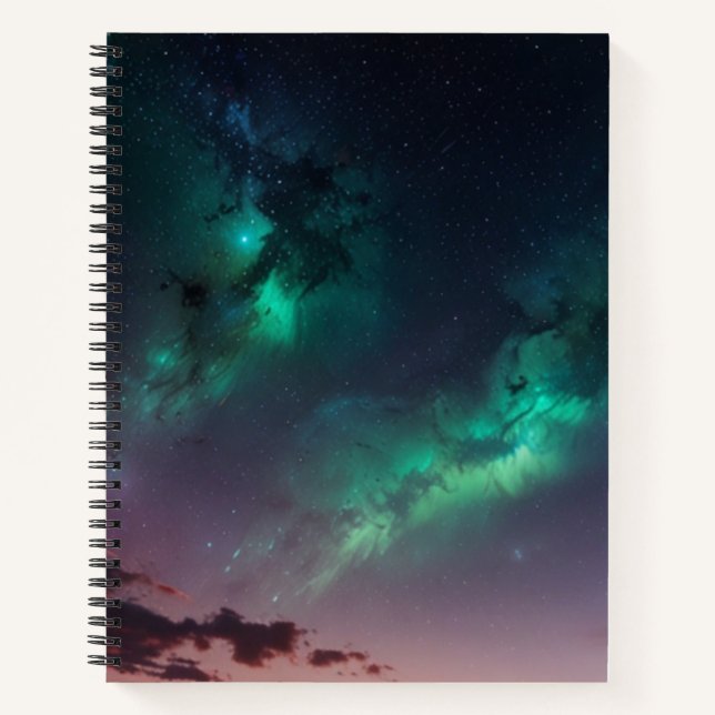 Custom Black & White Monogram Sketchbook Notizbuch (Vorderseite)