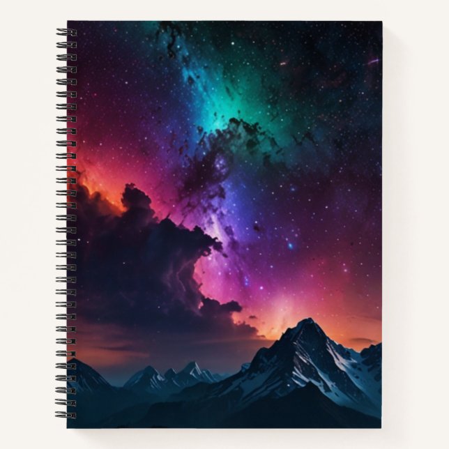 Custom Black & White Monogram Sketchbook Notizbuch (Vorderseite)