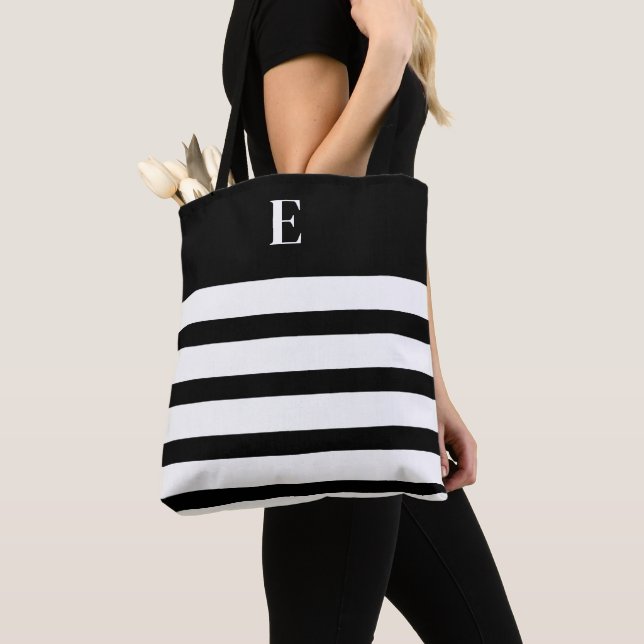 Custom Black & White Monogram  Tasche (Von Nahem)