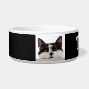 Custom Black & White Tuxedo Funny Cat Pfeffer Bowl Napf
