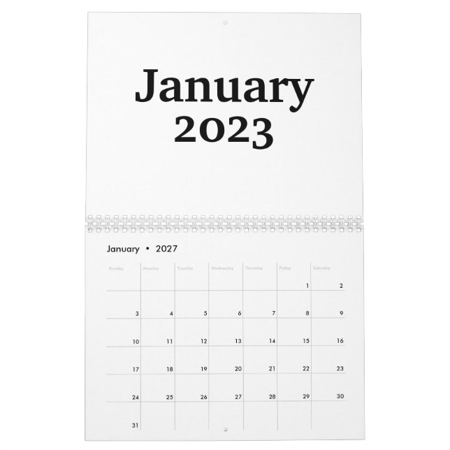 Custom Blank Calendar 2023 with Holidays Kalender (Jan 2027)