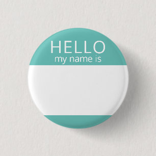 Custom Blank HELLO Mein Name ist Abzeichen Button