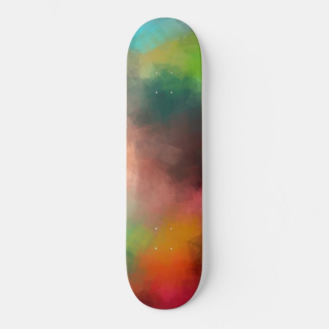 Custom Blank Template Modern Colorful Abstract Art Skateboard (Vorderseite)