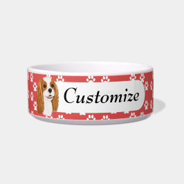 Custom Blenheim Cavalier King Charles Spaniel     Napf