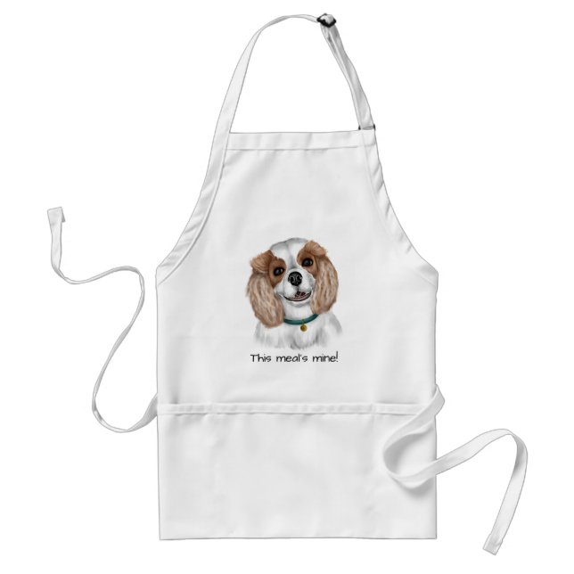 Custom Blenheim Cavalier King Charles Spaniel Schürze (Vorne)