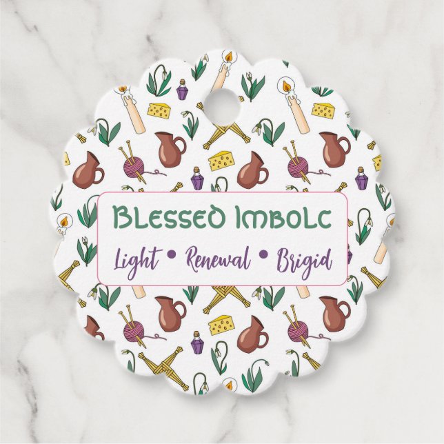 Custom Blessed Imbolc Light Renewal Brigid  Geschenkanhänger (Vorderseite)