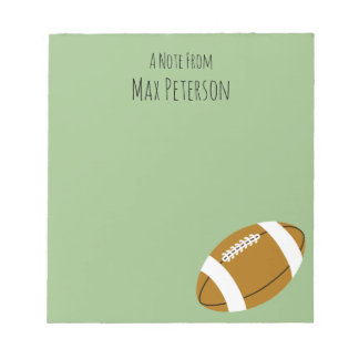 Custom Blond Boy Football Notepad Notizblock