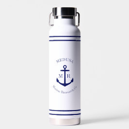 Custom Blue Anchor Emblem Trinkflasche