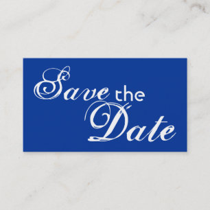 Custom blue back Save the Date Hochzeitkarten Visitenkarte