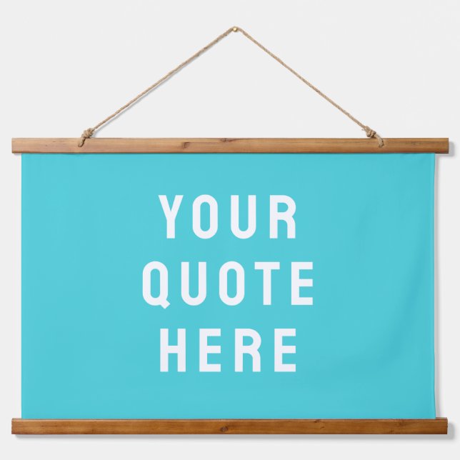 Custom Blue Banner Personalisiert Ihre Angebotsmau Wandteppich Mit Holzrahmen (Vorne)
