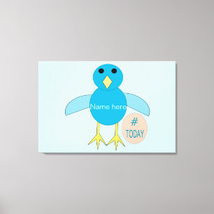 Custom Blue Birthday Boy Chick Canvas Print Leinwanddruck