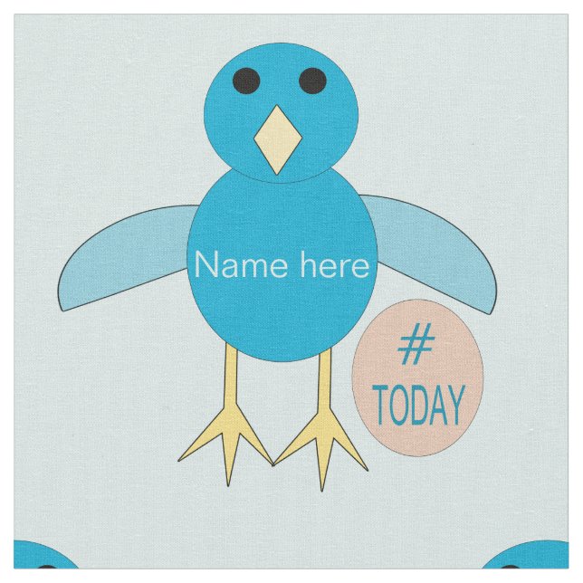 Custom Blue Birthday Boy Chick Craft Gewebe Stoff (Nahaufnahme)