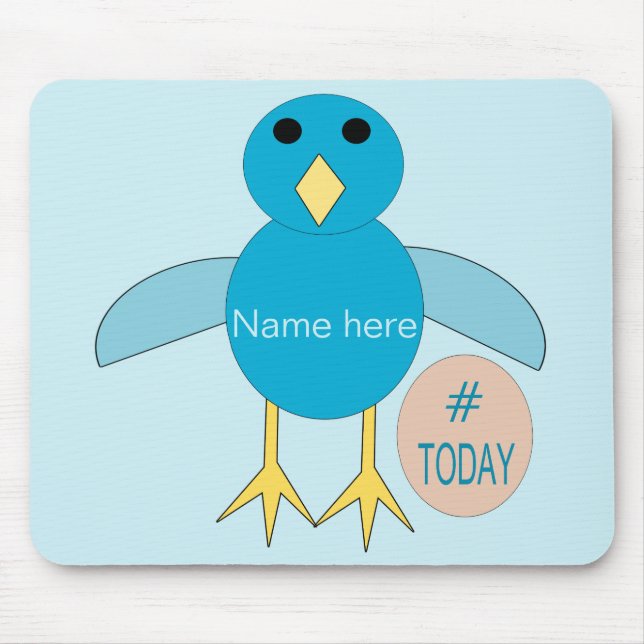 Custom Blue Birthday Boy Chick Mousepad (Vorne)