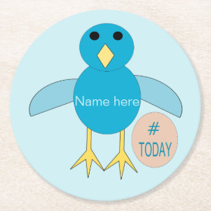 Custom Blue Birthday Boy Chick Paper Untersetzer