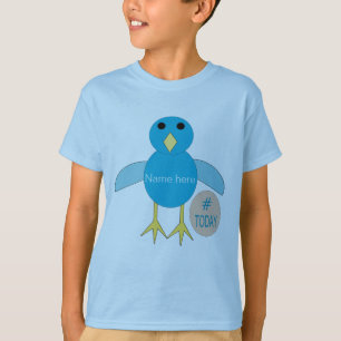 Custom Blue Birthday Boy Chick T Shirt
