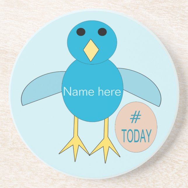 Custom Blue Birthday Boy Chick Untersetzer (Vorne)