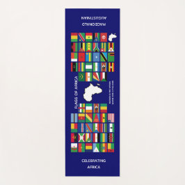 Custom Blue CELEBRATING FLAGS OF AFRICA Yogamatte