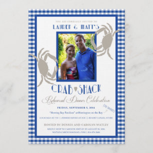 Custom Blue Crab Shack Probe Dinner Einladung