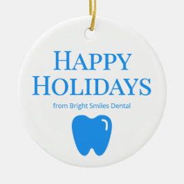 Custom Blue Dental Practice Ornament